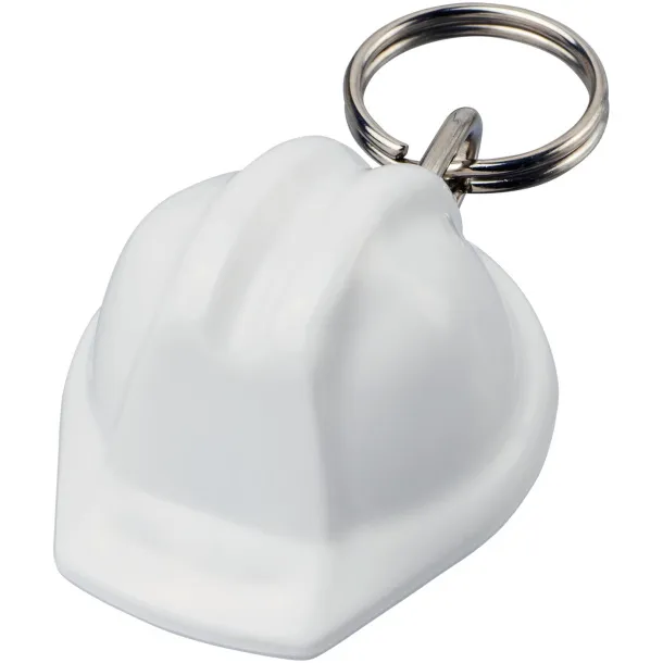 Kolt hard hat-shaped recycled keychain - Unbranded White