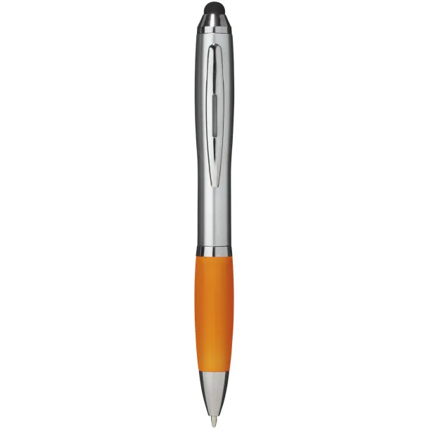 Nash stylus ballpoint with coloured grip - Unbranded Orange