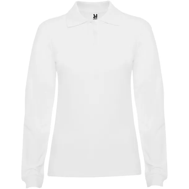 Estrella long sleeve women's polo - Roly White