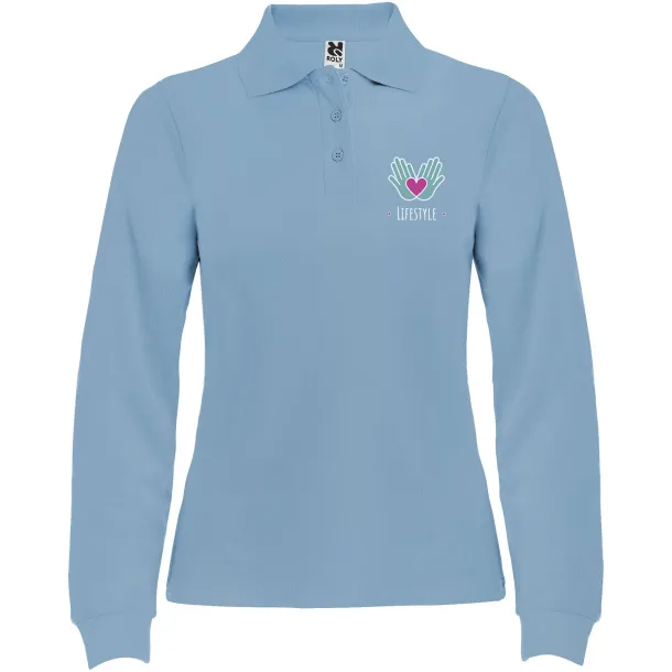 Estrella ženska polo majica dugih rukava, 220 g/m² - Roly Sky blue