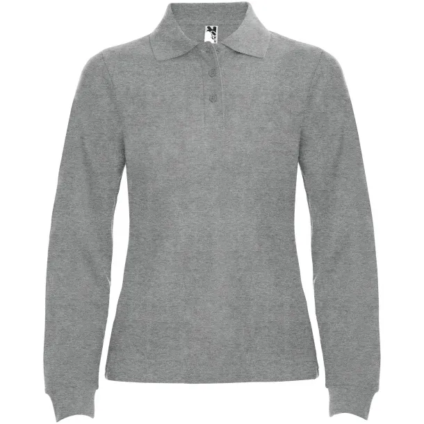 Estrella long sleeve women's polo - Roly Marl Grey