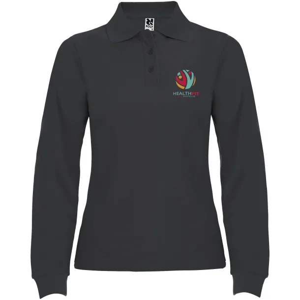 Estrella ženska polo majica dugih rukava - Roly Dark Lead