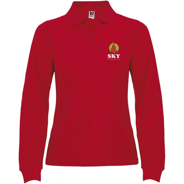 Estrella long sleeve women's polo - Roly Red