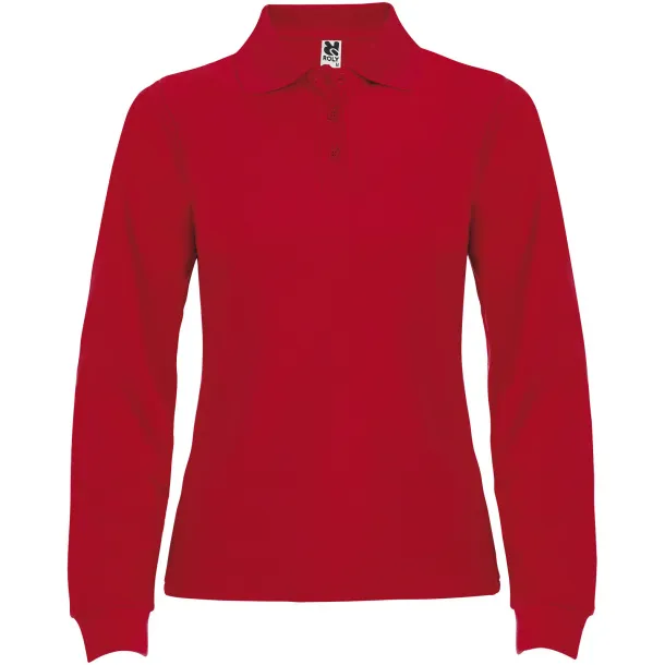 Estrella ženska polo majica dugih rukava, 220 g/m² - Roly Crvena