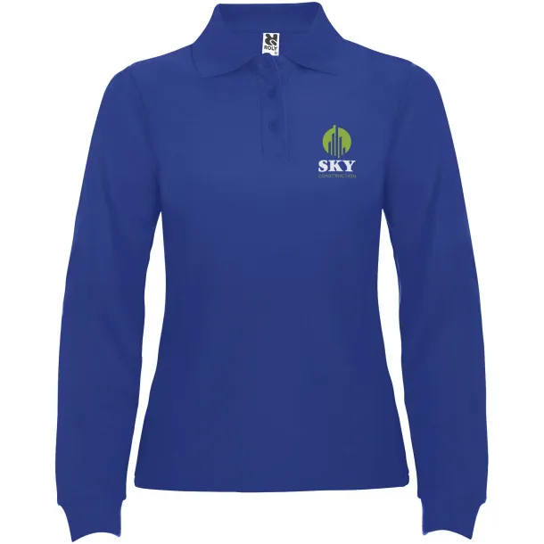 Estrella long sleeve women's polo - Roly Royal blue