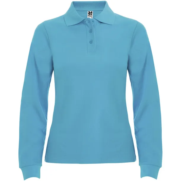 Estrella long sleeve women's polo - Roly Turquois