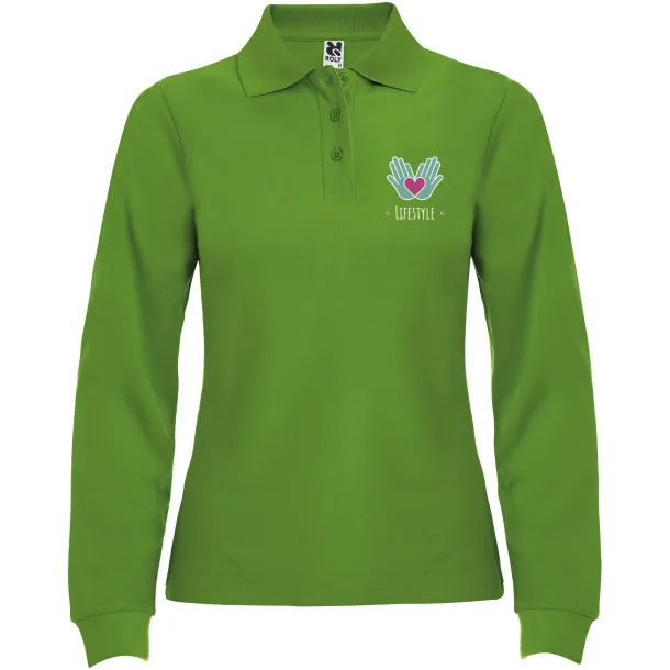 Estrella ženska polo majica dugih rukava, 220 g/m² - Roly Grass Green