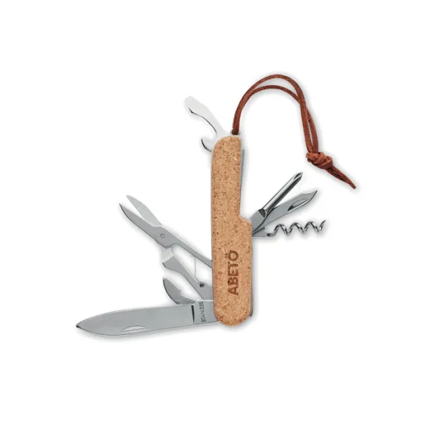 MULTIKORK Multi tool pocket knife cork Beige