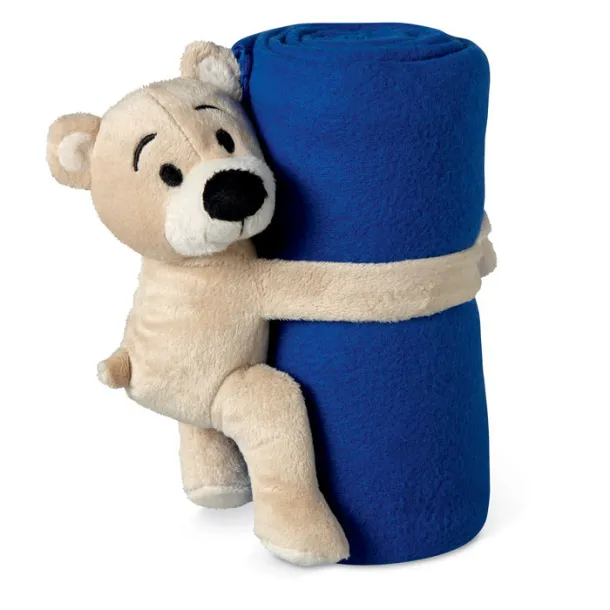 MANTA Fleece blanket with bear Blue