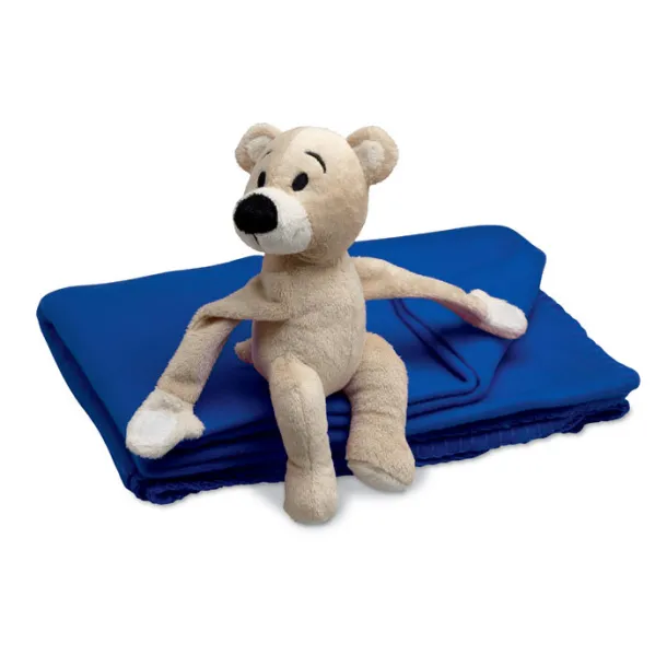 MANTA Fleece blanket with bear Blue