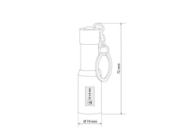 BUZZ Flashlight with bottle opener (3 LED) Crna