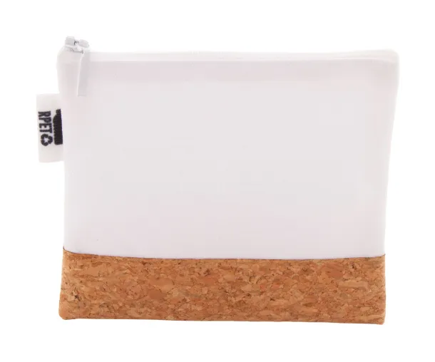 CreaBeauty Cork S RPET custom cosmetic bag White Natural