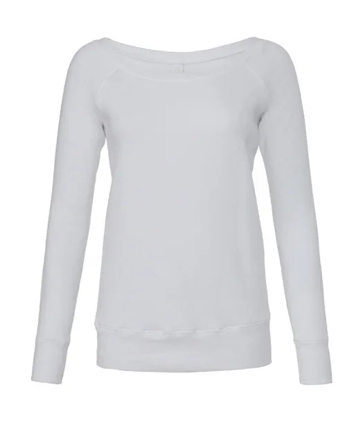  Sponge Fleece Wideneck Sweatshirt - Bella+Canvas Solid White Triblend