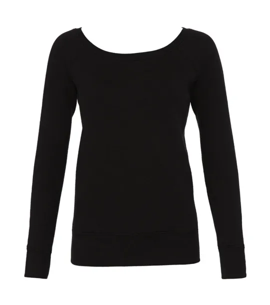  Sponge Fleece Wideneck Sweatshirt - Bella+Canvas Solid Black Triblend