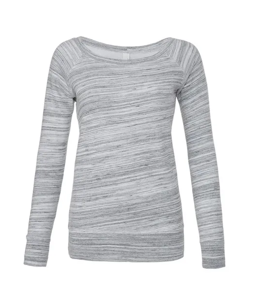  Sponge Fleece Wideneck Sweatshirt - Bella+Canvas Light Grey Marble Fleece