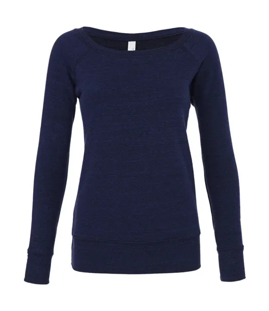  Sponge Fleece Wideneck Sweatshirt - Bella+Canvas Navy Triblend