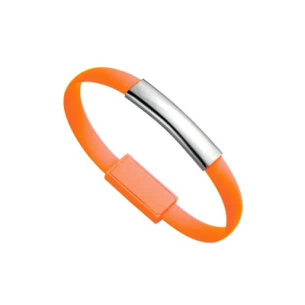  Wristband, bracelet, charging and synchronization cable orange