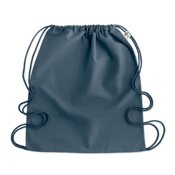 YUKI COLOUR Organic cotton drawstring bag Blue