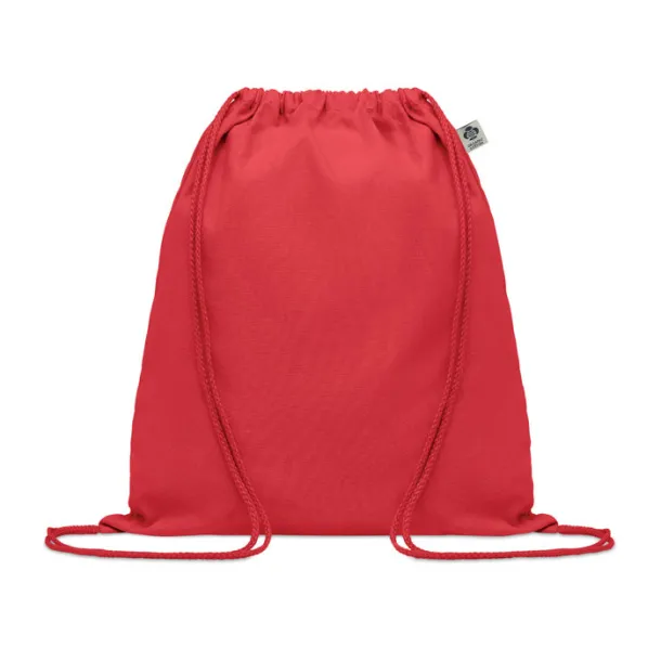 YUKI COLOUR Organic cotton drawstring bag Red