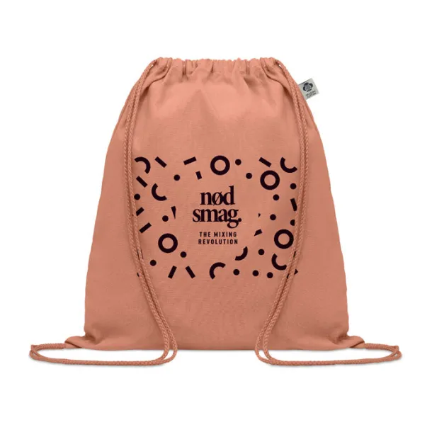 YUKI COLOUR Organic cotton drawstring bag Orange