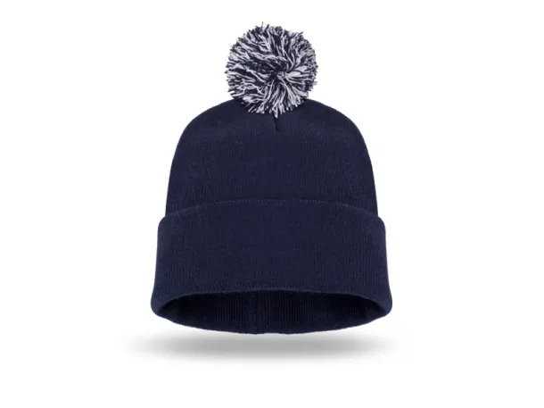 POM POM winter cap - EXPLODE Blue