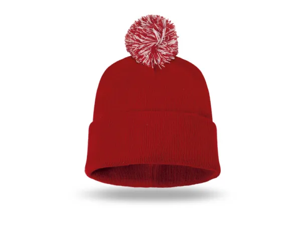 POM POM winter cap - EXPLODE Red