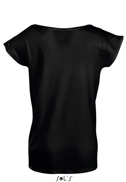  SOL'S MARYLIN - WOMEN’S SHORT SLEEVE LONG KIMONO T-SHIRT - SOL'S Black