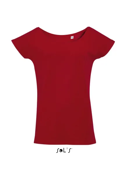  Ženska kimono majica kratkih rukava, 115 g/m2 - SOL'S Tango Red