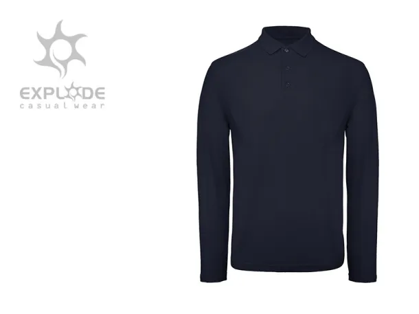 UNO LSL Single jersey polo majica dugih rukava, 180 g/m2 - EXPLODE Plava