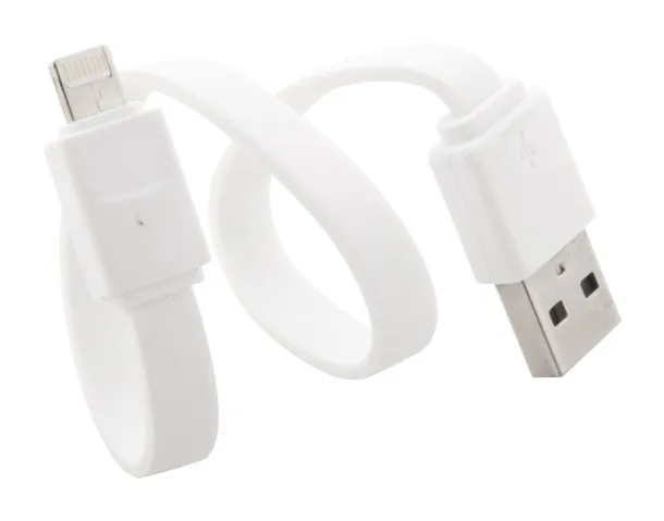 Stash USB charger cable White Silver