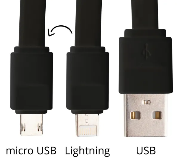 Stash USB charger cable Black