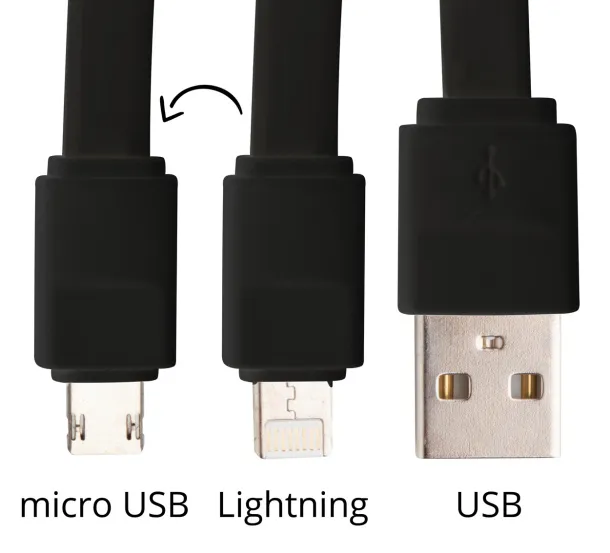 Stash USB kabel Crna