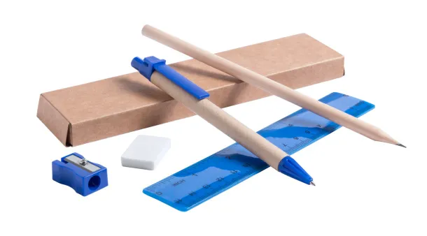 Gabon stationery set Blue Natural