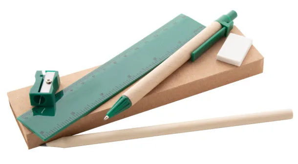 Monoli stationery set Green Natural