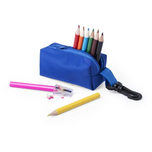  School set, pencil case blue