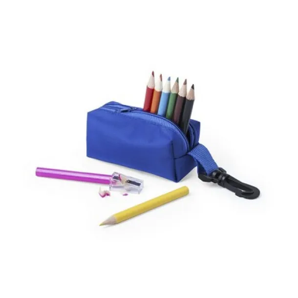  School set, pencil case blue