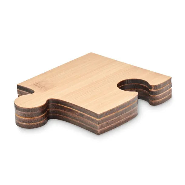 LEPY Set of 4 puzzle coasters Wood