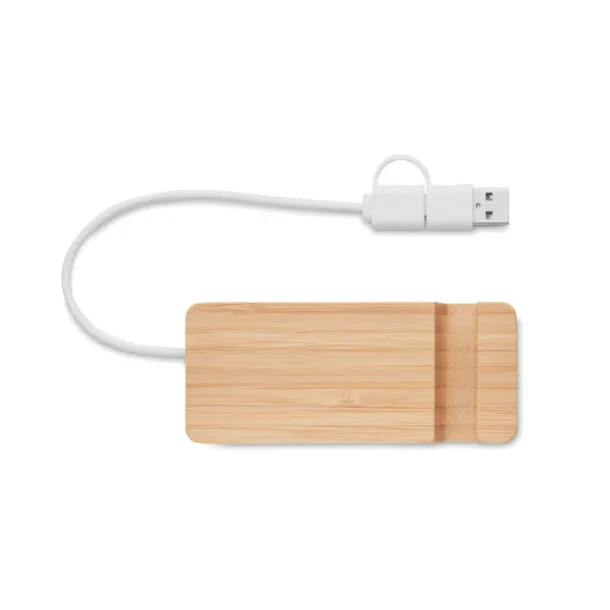 HUBSTAND Bamboo USB 4 ports hub Wood