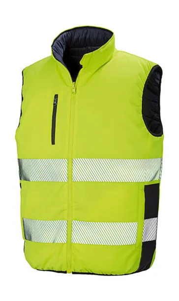  Podstavljeni dvostrani sigurnosni prsluk - Result Safe-Guard Fluo Yellow Mornarsko plava