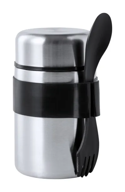 Foxyn stainless steel lunch box Silver Black