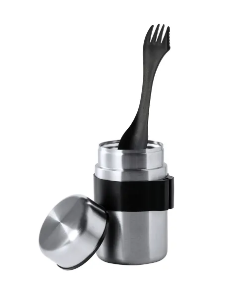 Foxyn stainless steel lunch box Silver Black