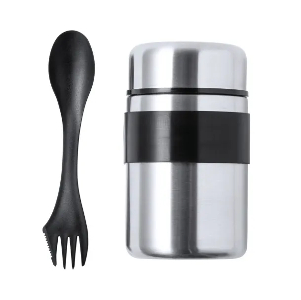 Foxyn stainless steel lunch box Silver Black