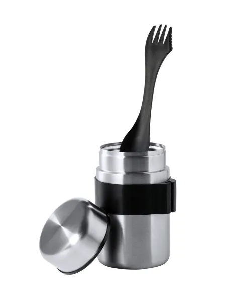 Foxyn stainless steel lunch box Silver Black