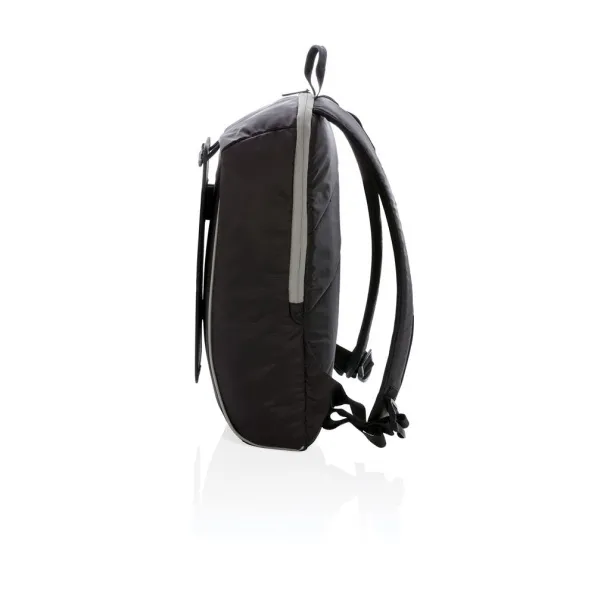  Solar panel power hiking backpack PVC free Black Grey