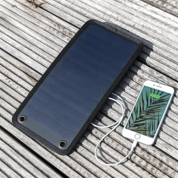  Solar panel power hiking backpack PVC free Black Grey