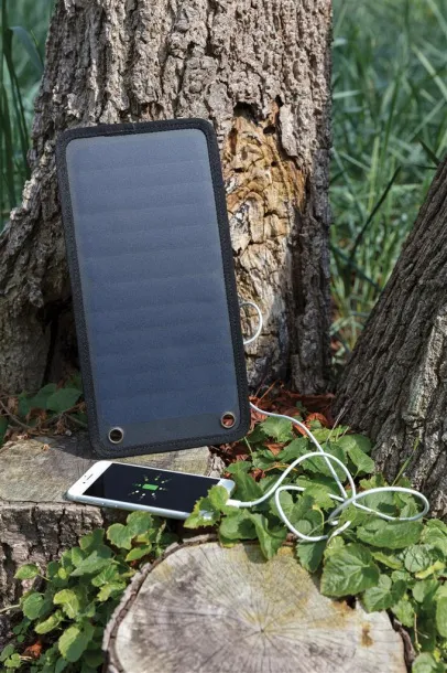  Solar panel power hiking backpack PVC free Black Grey