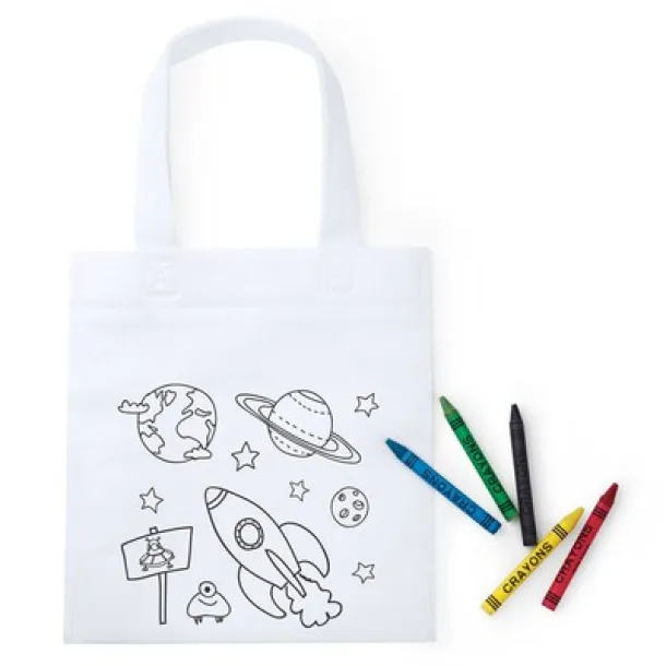  Bag for colouring, crayons white