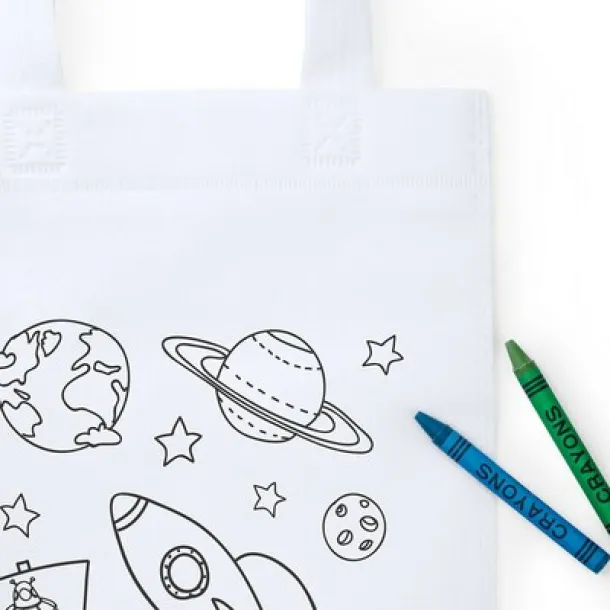  Bag for colouring, crayons white