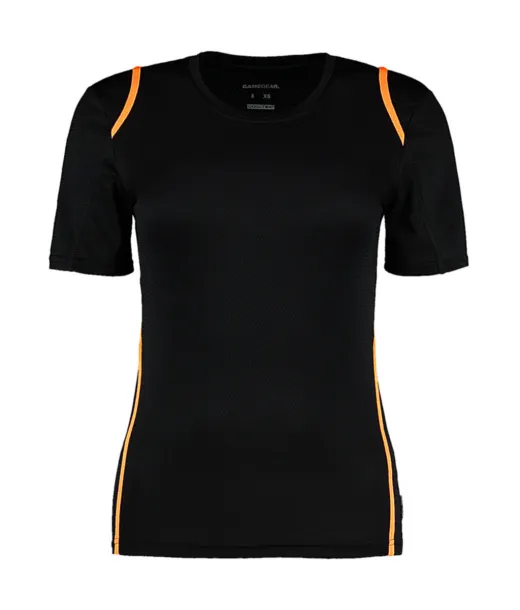  Women's Regular Fit Cooltex® Contrast Tee - Gamegear Black Fluorescent Orange