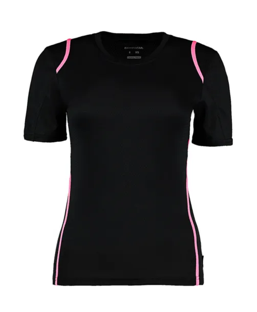  Women's Regular Fit Cooltex® Contrast Tee - Gamegear Black Fluorescent Pink